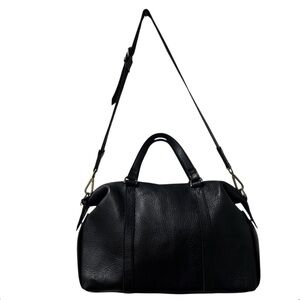 Madewell The Glasgow Satchel Black 100% Genuine Leather Crossbody Purse Handbag